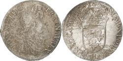 World Coins - France, Louis XIV, 1/2 Écu à la mèche longue, 1651, Bayonne, Silver