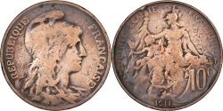 World Coins - France, 10 Centimes, Dupuis, 1911, Paris, Bronze, , Gadoury:277, KM:843