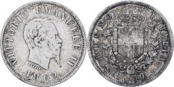 World Coins - Italy, Vittorio Emanuele II, 50 Centesimi, 1862, Naples, Silver,