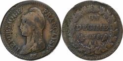 World Coins - France, Decime, Dupré, AN 8/5, Metz, Copper, , Gadoury:187a