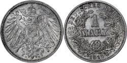 World Coins - GERMANY - EMPIRE, Wilhelm II, Mark, 1914, Karlsruhe, Silver, , KM:14