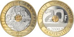 World Coins - Coin, France, Mont Saint Michel, 20 Francs, 2000, Pessac, , Tri-Metallic