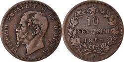 World Coins - Coin, Italy, Vittorio Emanuele II, 10 Centesimi, 1866, Naples,