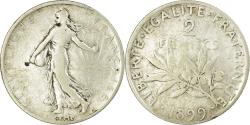 World Coins - Coin, France, Semeuse, 2 Francs, 1899, Paris, , Silver, KM:845.1