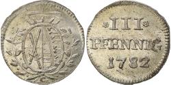 World Coins - Coin, German States, SAXONY-ALBERTINE, 3 Pfennig, 1782, , Billon