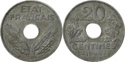 World Coins - Coin, France, État français, 20 Centimes, 1944, Paris, , Zinc