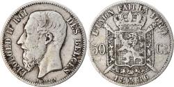 World Coins - Belgium, Leopold II, 50 Centimes, 1886, Silver, , KM:26