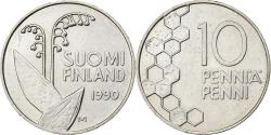 World Coins - Finland, 10 Pennia, 1990, Copper-nickel, , KM:65