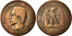 World Coins - Coin, France, Napoleon III, Napoléon III, 10 Centimes, 1853, Marseille