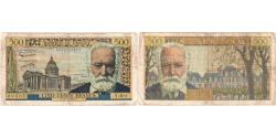 World Coins - France, 500 Francs, Victor Hugo, 1958-07-10, Y.101, VF(20-25)