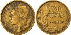 World Coins - Coin, France, Guiraud, 20 Francs, 1950, Beaumont - Le Roger, 3 faucilles / G