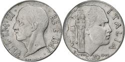 World Coins - Italy, Vittorio Emanuele III, 20 Centesimi, 1940, Rome, Stainless Steel