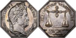 World Coins - France, Token, Louis Philippe Ier, Notaires de l'Arrondissement de Gien, Silver