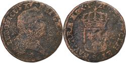 World Coins - France, Louis XV, Sol au buste enfantin, 1720, Reims, Copper,