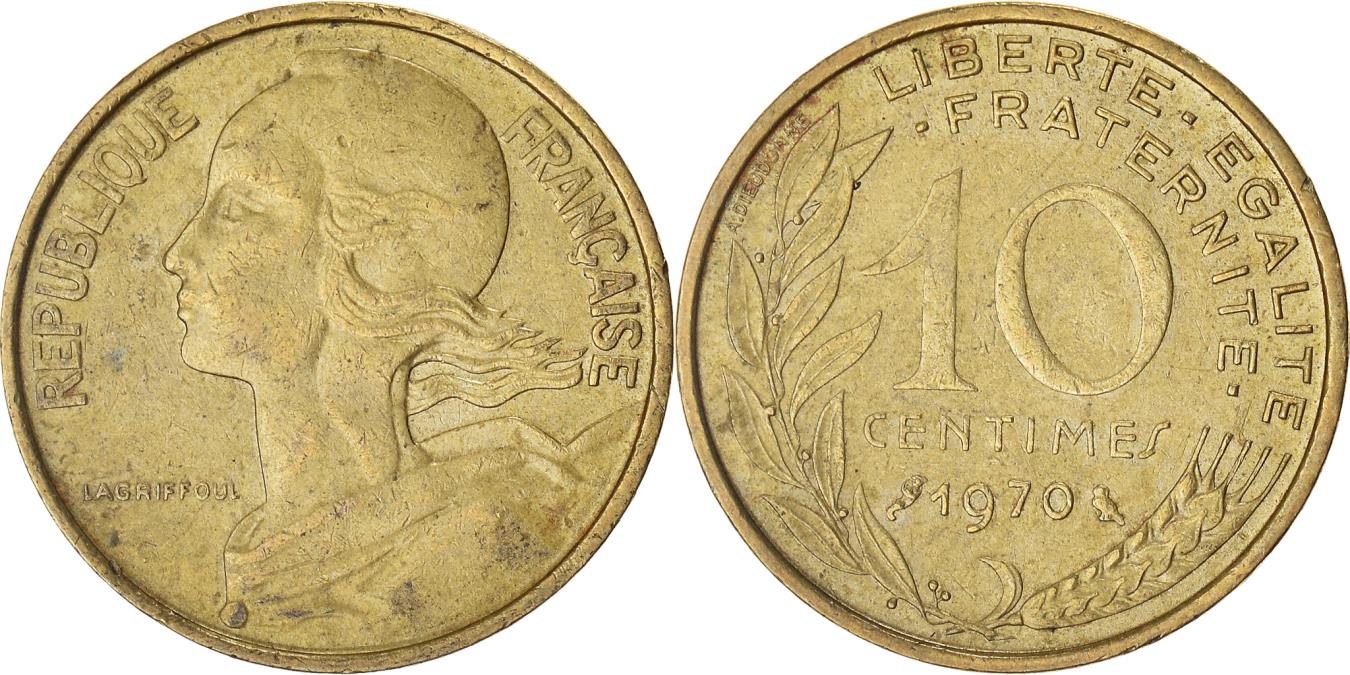 World Coins - Coin, France, 10 Centimes, 1970