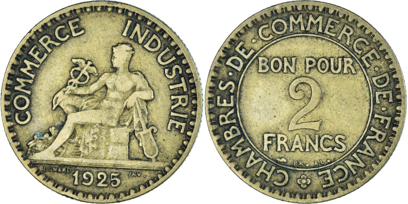 Coin, France, 2 Francs, 1925 European Coins
