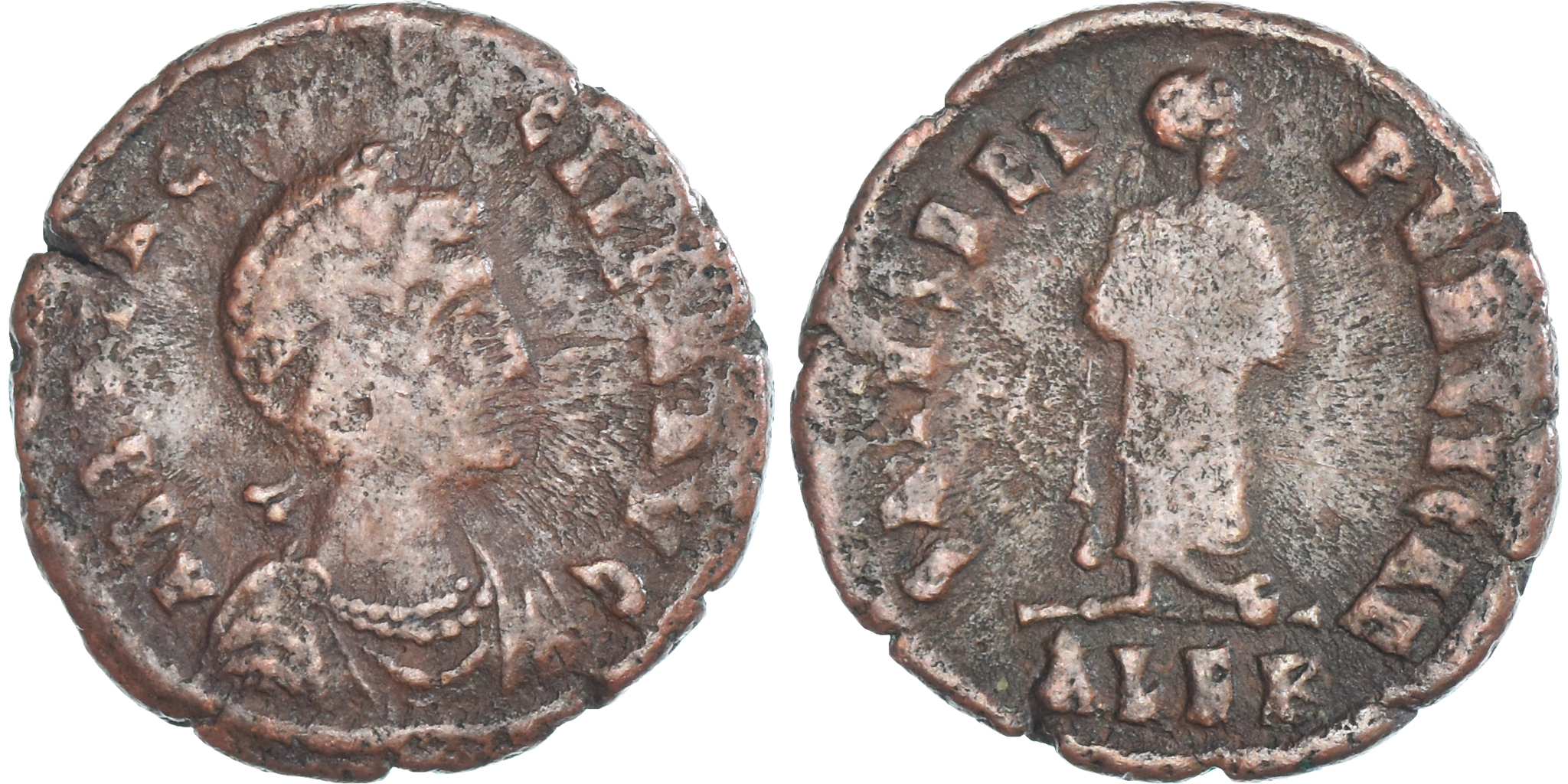 Coin, Aelia Flaccilla, Follis, 379-386, Alexandria, , Bronze