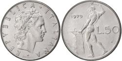 World Coins - Italy, 50 Lire, 1979, Rome, Stainless Steel, , KM:95.1