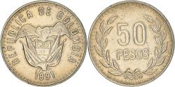 World Coins - Coin, Colombia, 50 Pesos, 1991, , Copper-Nickel-Zinc, KM:283.1