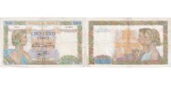 World Coins - France, 500 Francs, La Paix, 1940-10-26, U.1254, EF(40-45)