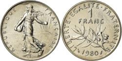 World Coins - Coin, France, Semeuse, Franc, 1980, Paris, FDC, , Nickel, KM:925.1