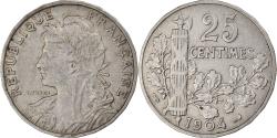 World Coins - Coin, France, Patey, 25 Centimes, 1904, Paris, , Nickel, KM:856