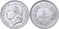 World Coins - France, 5 Francs, Lavrillier, 1947, Paris, Aluminum, , KM:888b.1