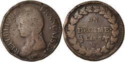 World Coins - Coin, France, Dupré, Decime, AN 7, Lille, , Bronze, KM:644.11