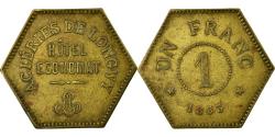 World Coins - Coin, France, Aciéries de Longwy, Hôtel Economat, Longwy, 1 Franc, 1883