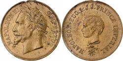 World Coins - France, Medal, Napoléon III, Le Prince Impérial, Brass, Trotin,