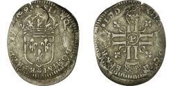 World Coins - Coin, France, Louis XIV, Sol de 15 deniers contremarqué d'une fleur de lis, 15