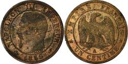 World Coins - Coin, France, Napoleon III, Napoléon III, Centime, 1855, Paris,