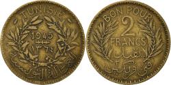 World Coins - Coin, Tunisia, 2 Francs, 1945