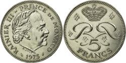 World Coins - Coin, Monaco, Rainier III, 5 Francs, 1975, , Copper-nickel, KM:150