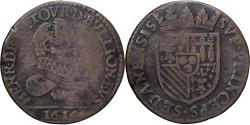 World Coins - Principality of Sedan, Henri de la Tour d'Auvergne, Liard, 1614, Sedan, Copper