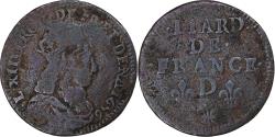 World Coins - France, Louis XIV, Liard, 1656, Vimy, Copper, , Gadoury:80