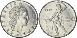 World Coins - Coin, Italy, 50 Lire, 1977, Rome, , Stainless Steel, KM:95.1