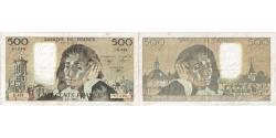 World Coins - France, 500 Francs, Pascal, 1991-01-03, D.335, VF(30-35)