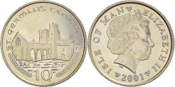 World Coins - Coin, Isle of Man, Elizabeth II, 10 Pence, 2001, Pobjoy Mint,
