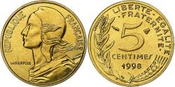 World Coins - Coin, France, Marianne, 5 Centimes, 1998, Paris, BU, , Aluminum-Bronze
