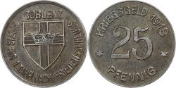 World Coins - Germany, Stadt Coblenz, 25 Pfennig, 1918, , Iron