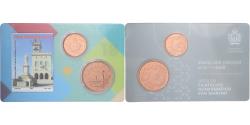 World Coins - San Marino, 2 Cts. + 5 Cts., Stamp and coin card, 2018, Copper Plated Steel