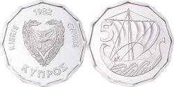 World Coins - Coin, Cyprus, 5 Mils, 1982, Monnaie de Paris, ESSAI, , Aluminum