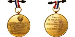 World Coins - France, Medal, Ascension en Ballon Captif à Vapeur, Panorama de Paris, 1878
