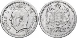 World Coins - Monaco, Louis II, 2 Francs, 1943, Aluminum, , Gadoury:MC133, KM:121