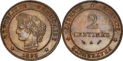 World Coins - Coin, France, Cérès, 2 Centimes, 1893, Paris, , Bronze, KM:827.1