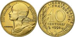 World Coins - Coin, France, Marianne, 10 Centimes, 1998, Paris, BU,