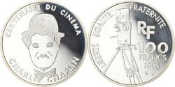 World Coins - Coin, France, Charlie Chaplin, 100 Francs, 1995, BE, , Silver, KM:1076