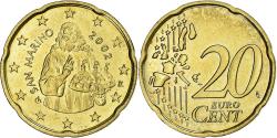 World Coins - San Marino, 20 Centimes, 2002, Rome, Nordic gold,