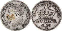 World Coins - Coin, France, Napoleon III, 20 Centimes, 1866, Paris, , Silver